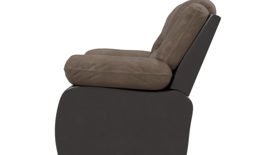 Stylish Reclining Fabric Armchair 3D Model - Professional 3D Model Render 2