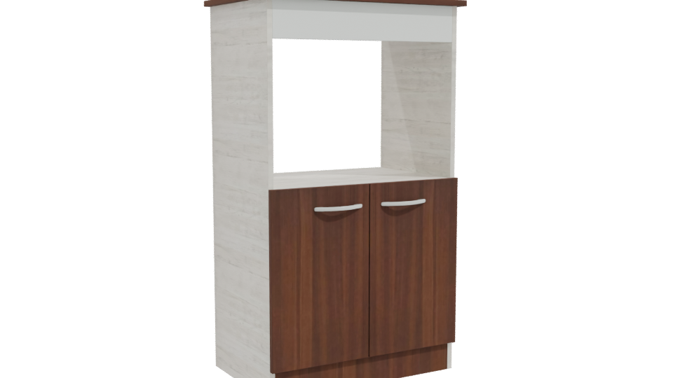 Contemporary Wooden Cabinet Model - Professional 3D Model Render 10