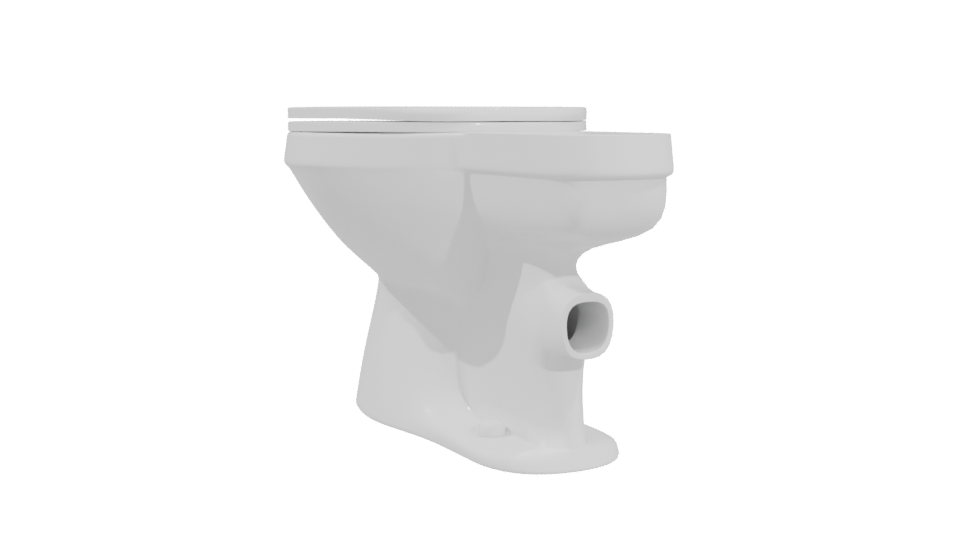 Minimalist Bathroom Toilet Model - Professional 3D Model Render 4