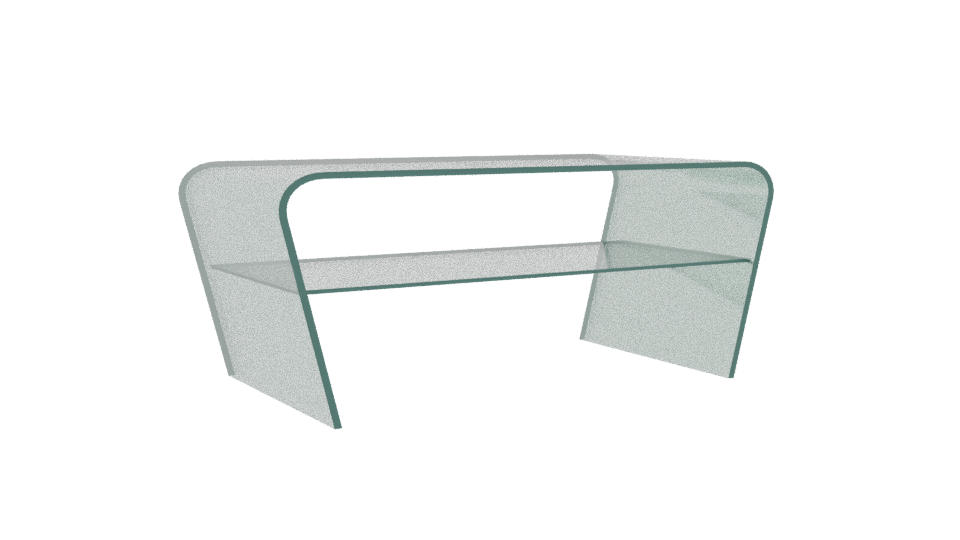 Modern Glass Coffee Table 3D - Professional 3D Model Render 4