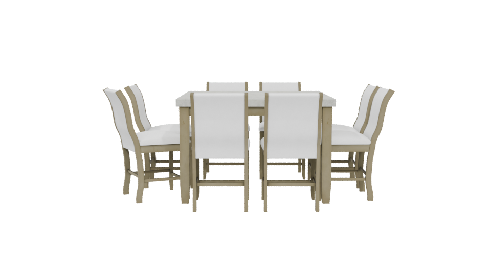 Elegant Dining Table Set 3D - Professional 3D Model Render 5