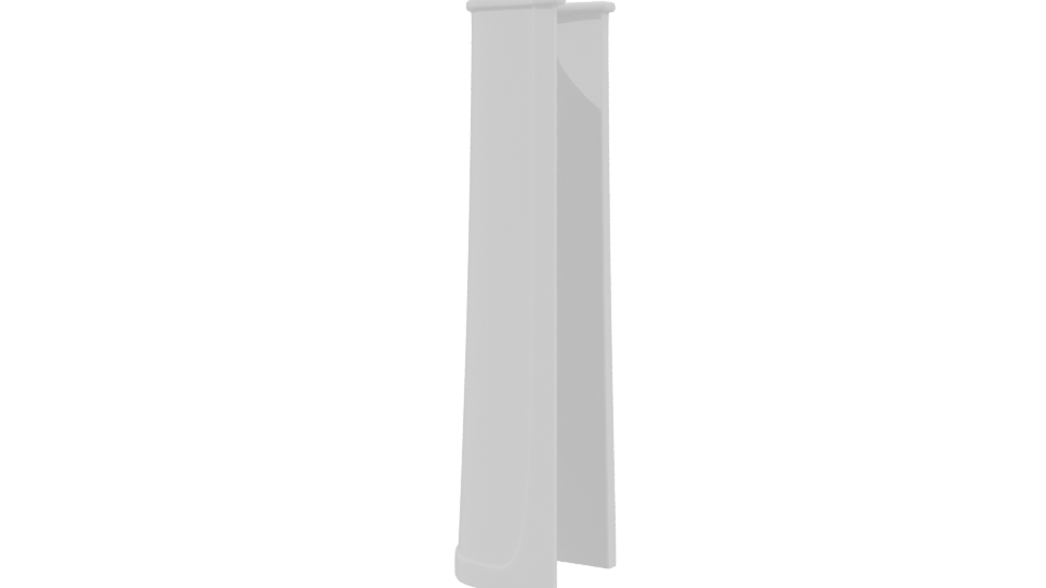 Minimalist White Cylinder Model 3D - Professional 3D Model Render 3