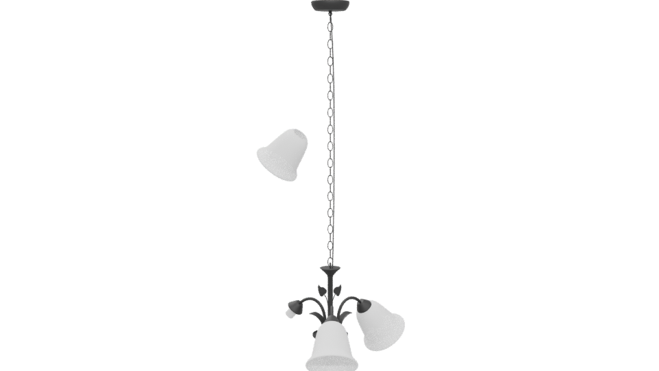 Elegant Glass Pendant Light 3D - Professional 3D Model Render 5