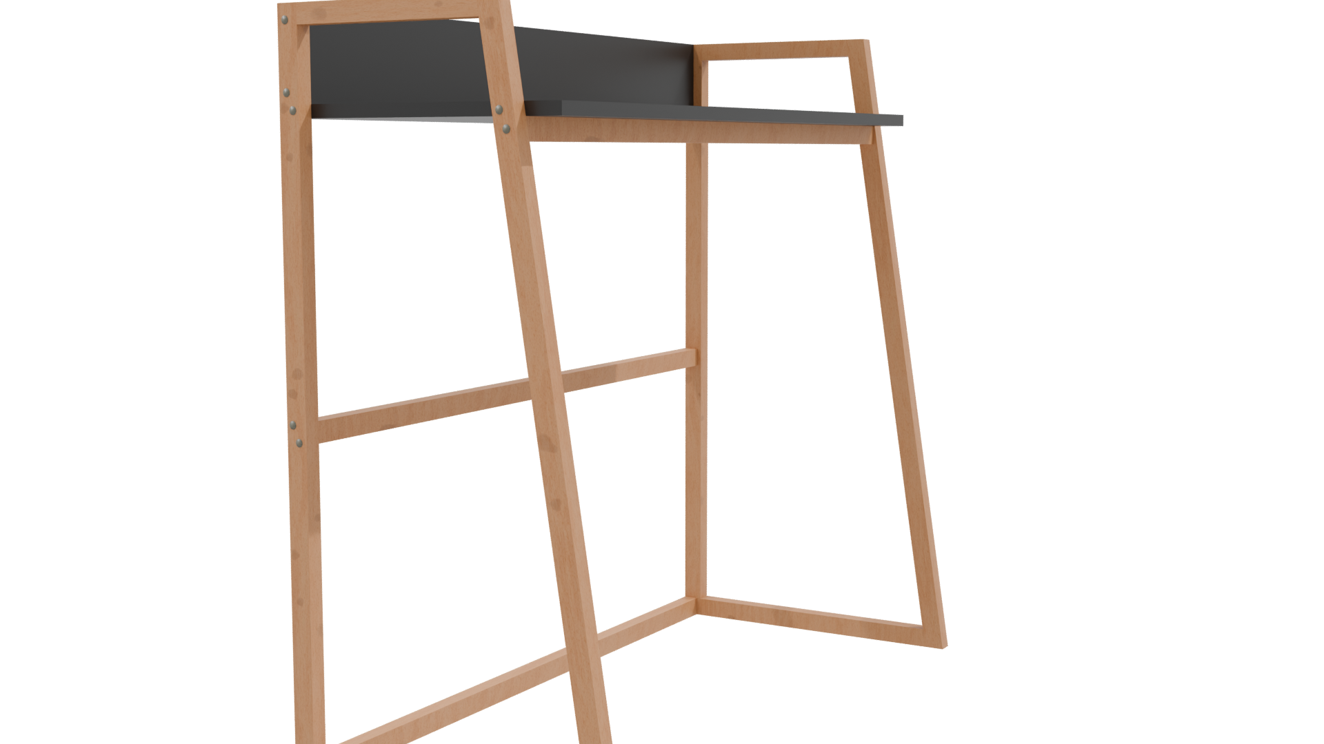 Minimalist Wooden Desk Model - Professional 3D Model Render 9