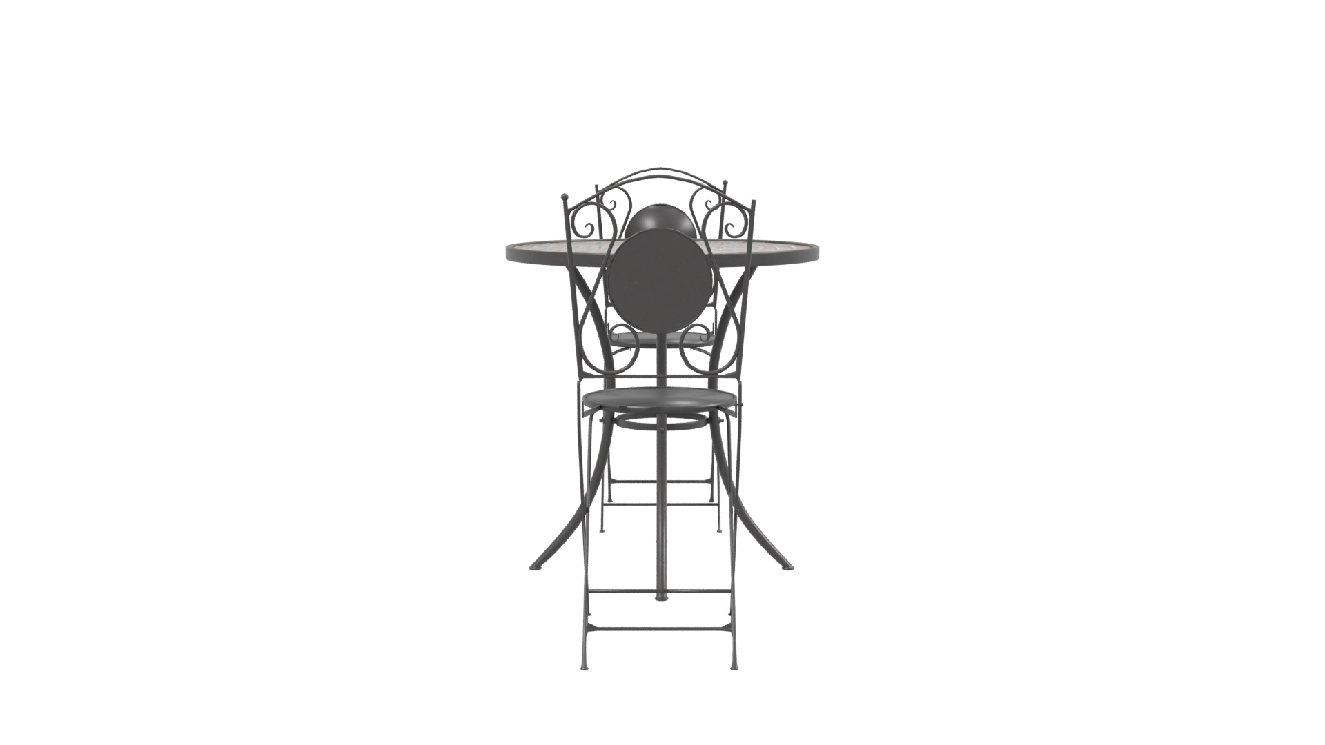 Stylish Bistro Table Set 3D - Professional 3D Model Render 2