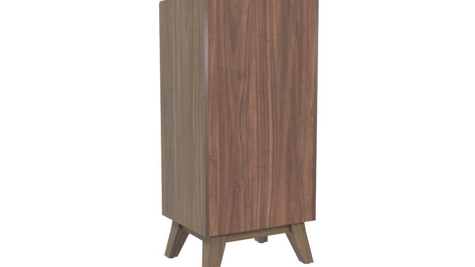 Stylish Modern Wooden Chest of Drawers 3D Model - Professional 3D Model Render 4