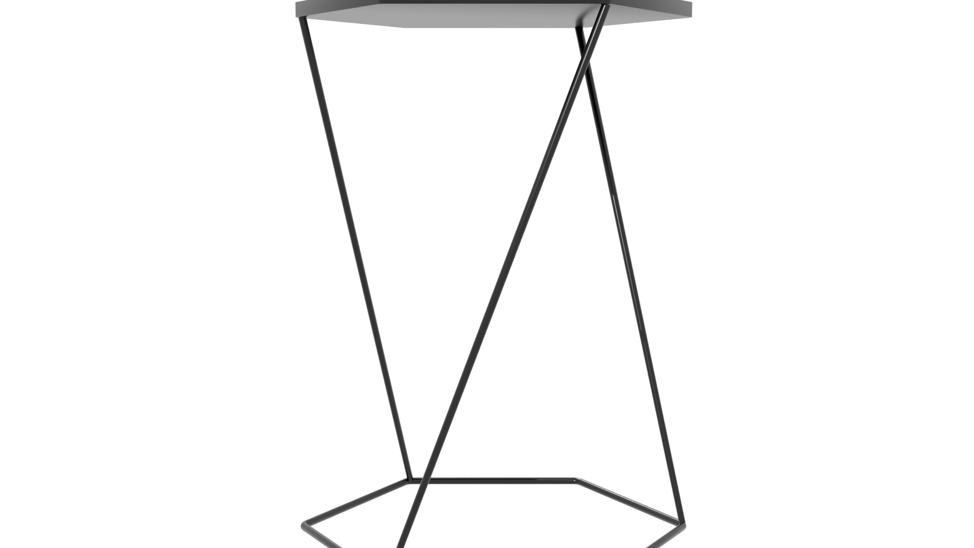 Minimalist Metal Side Table 3D - Professional 3D Model Render 6