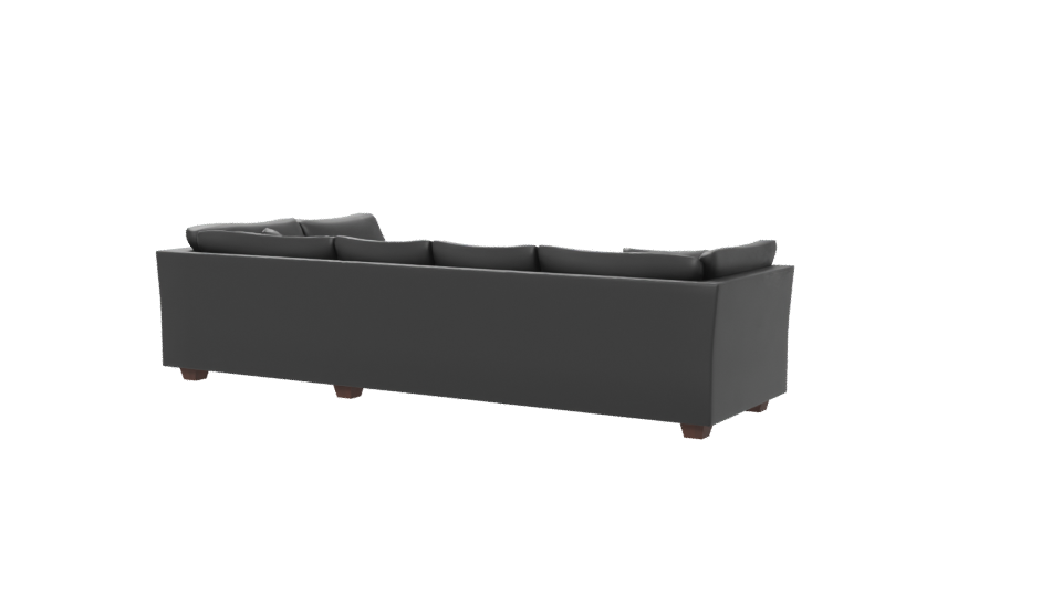Modern L-Shaped Leather Sofa 3D - Professional 3D Model Render 6