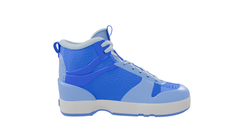 Stylish Blue Sneaker 3D Model - Professional 3D Model Render 8