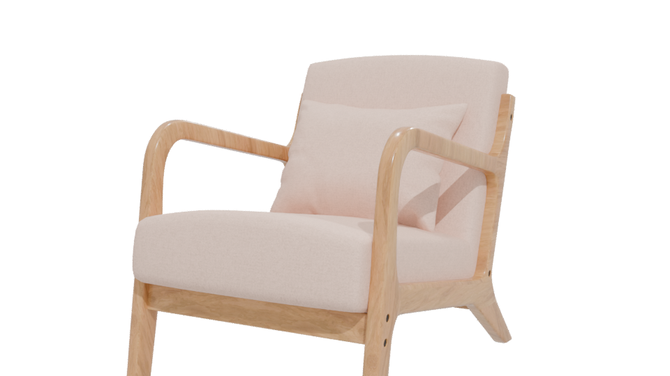 Stylish Modern Accent Chair 3D - Professional 3D Model Render 12