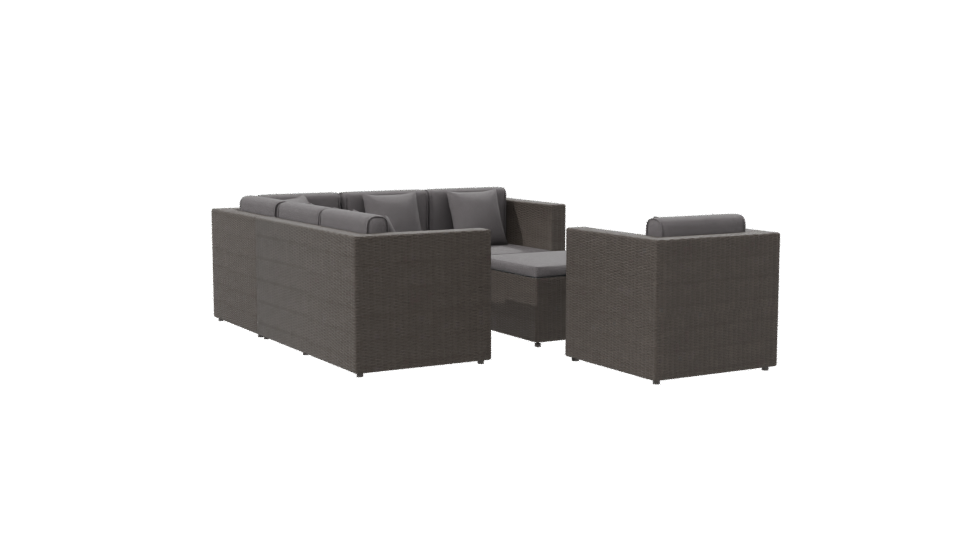 Stylish Outdoor Sofa Set 3D - Professional 3D Model Render 7