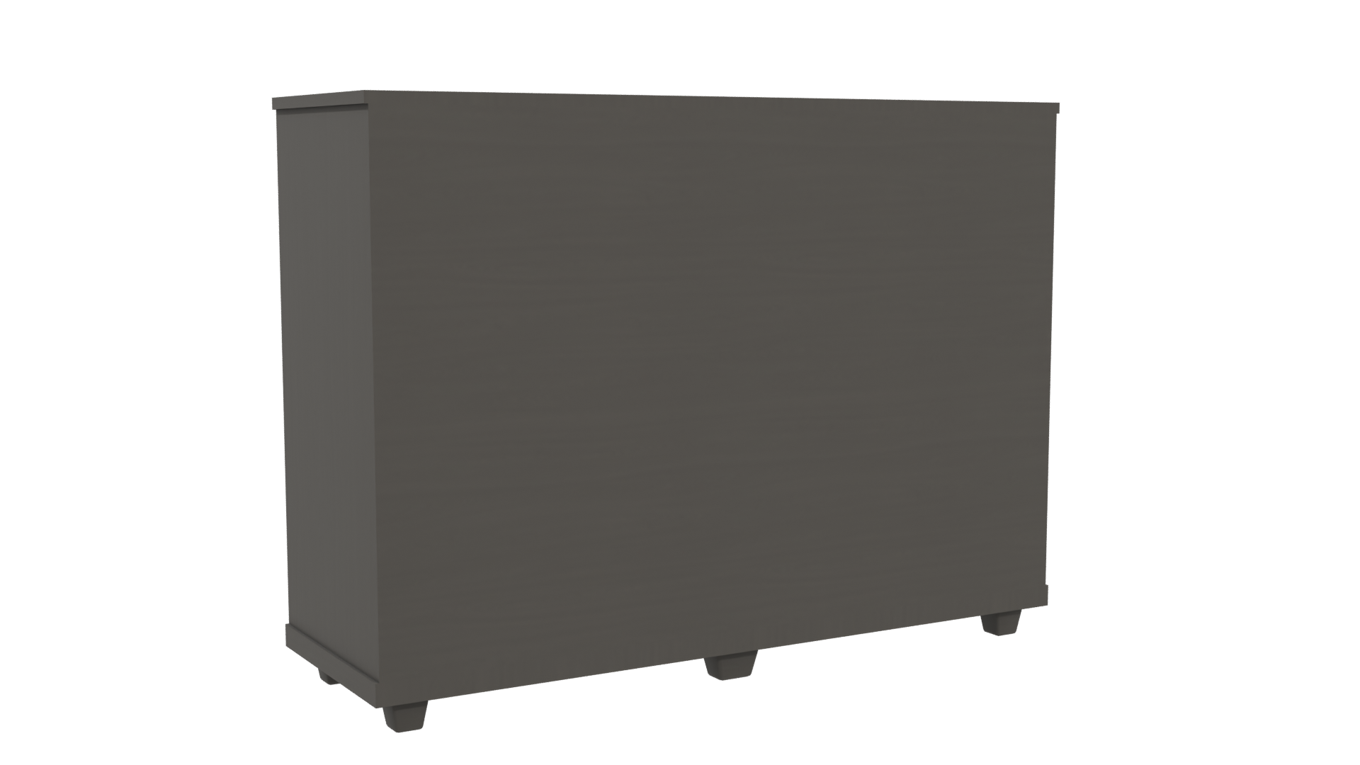 Contemporary Wooden Cabinet with Glass Doors 3D Model - Professional 3D Model Render 4