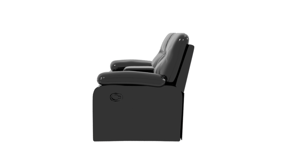 Stylish Leather Reclining Sofa 3D Model - Professional 3D Model Render 2