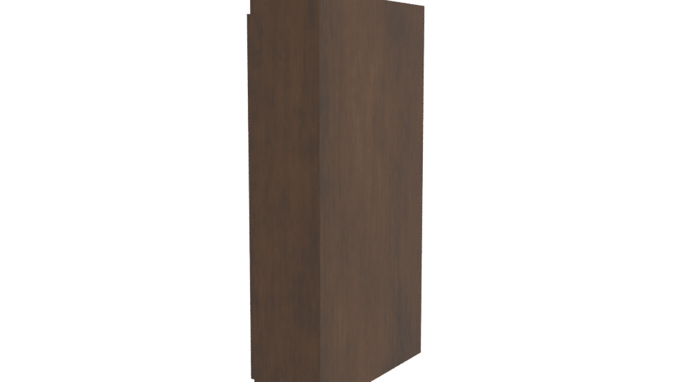Stylish Wooden Wardrobe Model - Professional 3D Model Render 3