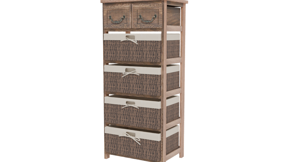 Elegant Wooden Storage Cabinet 3D Model - Professional 3D Model Render 12
