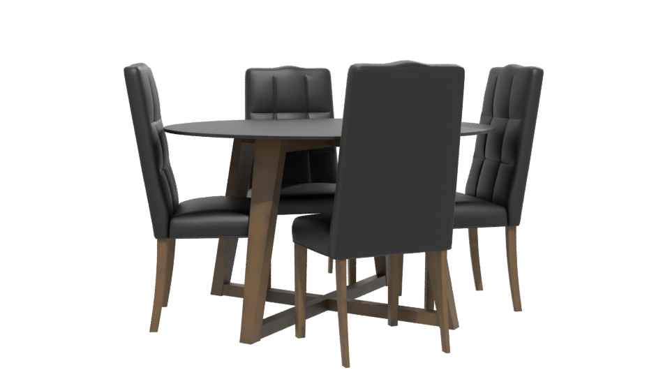 Round Dining Table Set 3D - Professional 3D Model Render 12