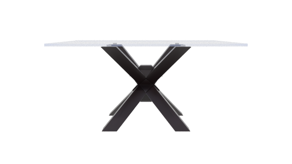 Contemporary Glass Dining Table 3D - Professional 3D Model Render 2