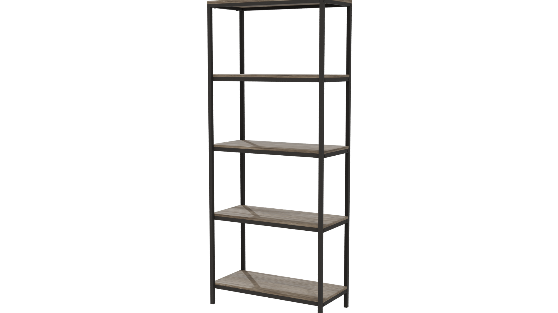High Wooden Shelf Unit 3D - Professional 3D Model Render 6