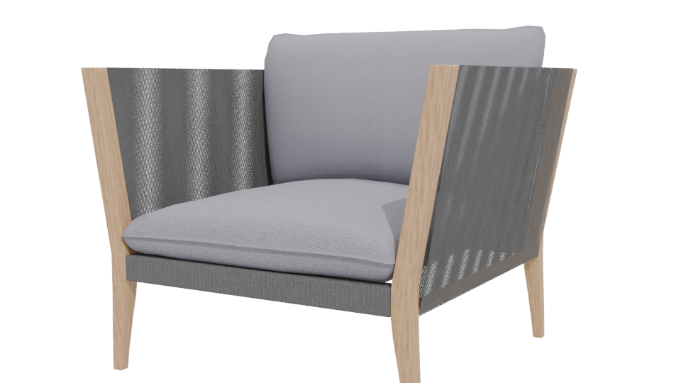 Stylish Modern Accent Chair 3D - Professional 3D Model Render 12