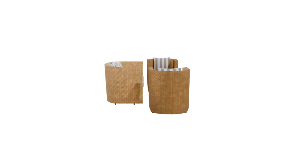 Stylish Outdoor Seating Arrangement - Professional 3D Model Render 11