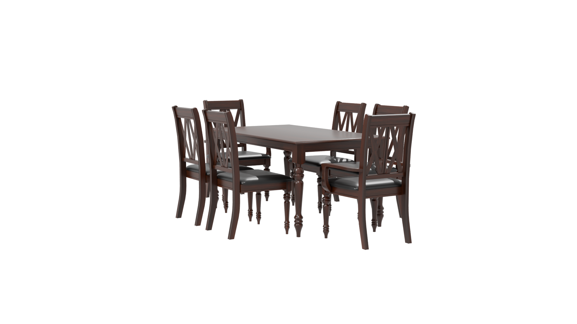 Elegant Dining Table Set 3D - Professional 3D Model Render 7