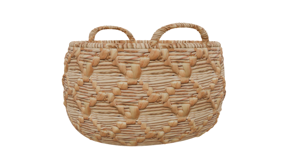 Stylized Woven Basket Model - Professional 3D Model Render 13