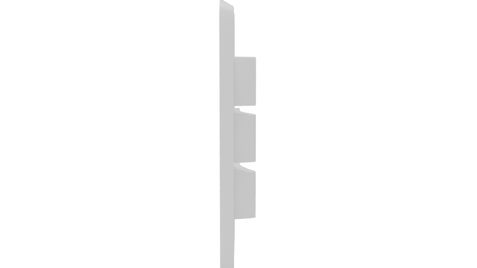 Triple Switch Panel 3D Model - Professional 3D Model Render 8
