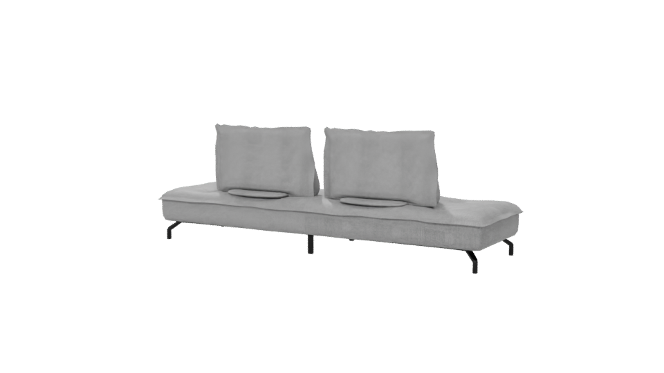 Gray Upholstered Sofa Bed 3D - Professional 3D Model Render 6