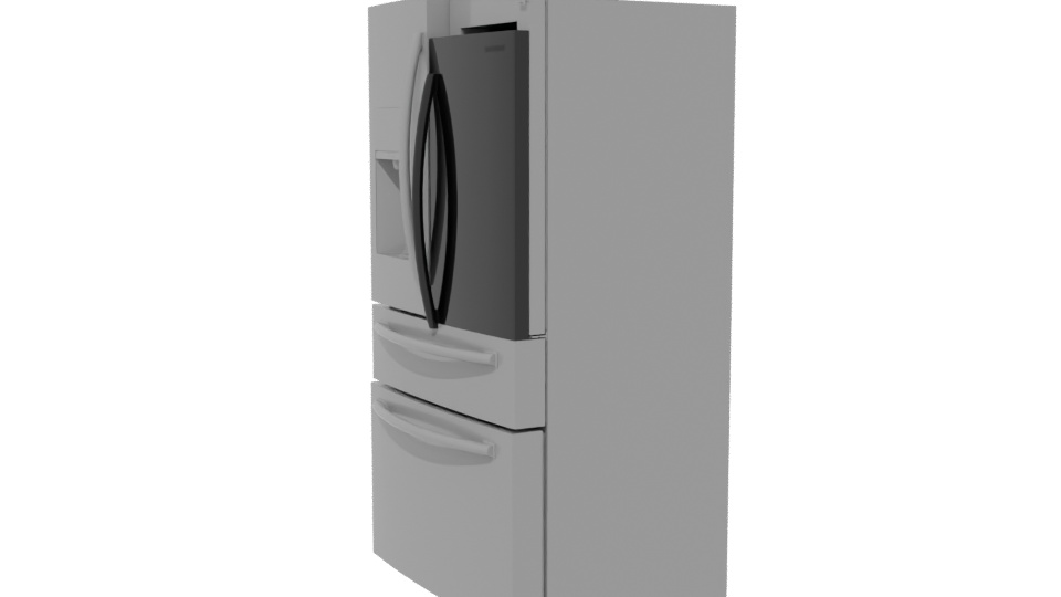 Stylish Black Refrigerator 3D Model - Professional 3D Model Render 13