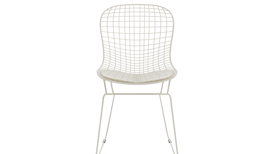 Stylish Wireframe Dining Chair 3D - Professional 3D Model Render 11