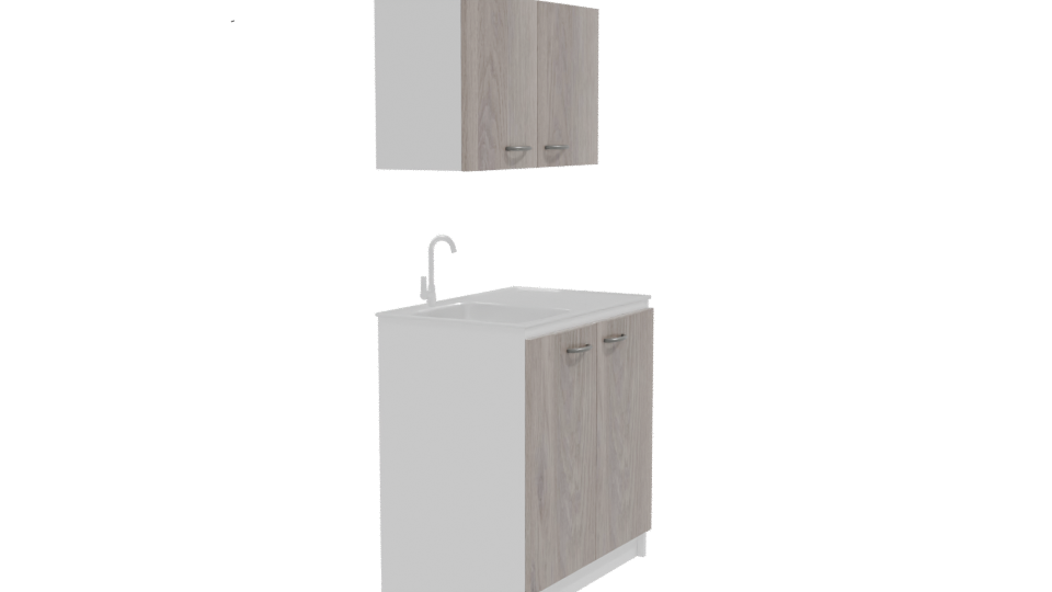 Stylish Kitchen Cabinet 3D Model - Professional 3D Model Render 9