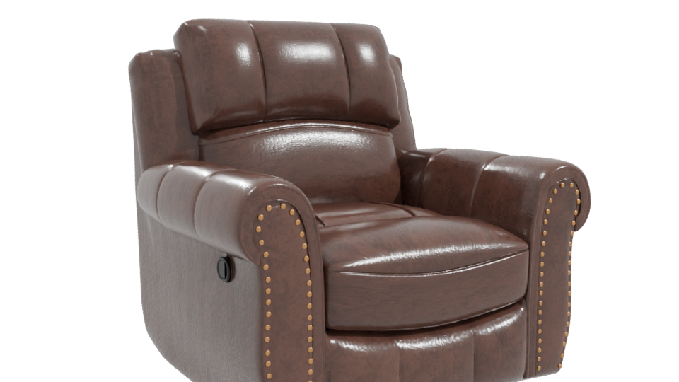Classic Leather Armchair 3D Model - Professional 3D Model Render 10