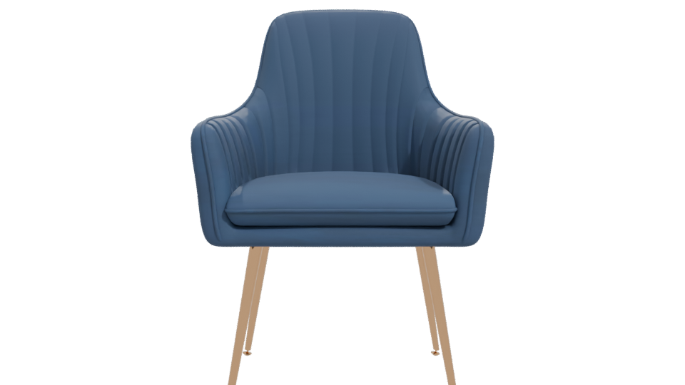Elegant Blue Accent Chair 3D - Professional 3D Model Render 11