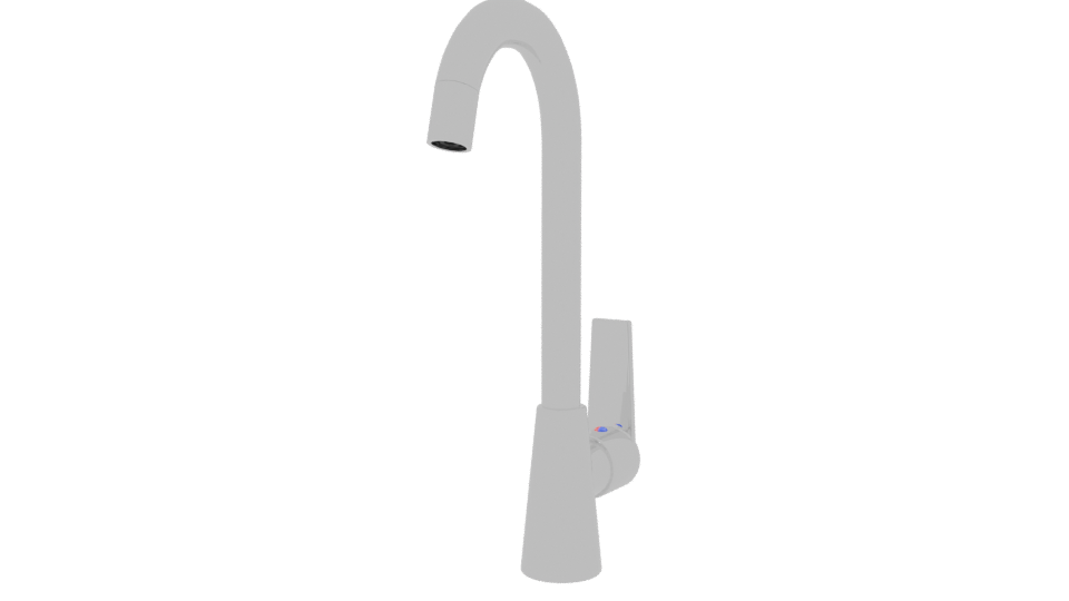 Stylish Modern Kitchen Faucet 3D - Professional 3D Model Render 9