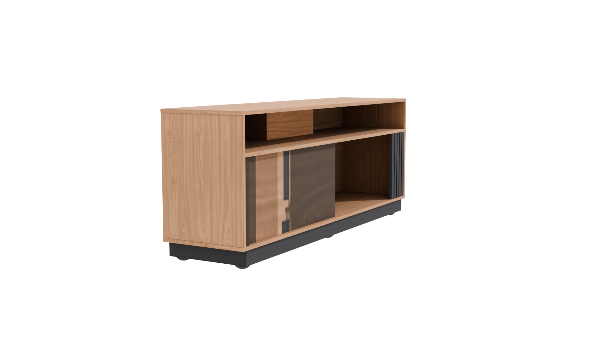 Modern Wooden TV Stand 3D - Professional 3D Model Render 9