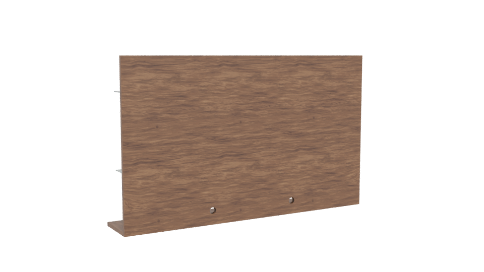 Stylish Wooden Display Unit 3D - Professional 3D Model Render 4