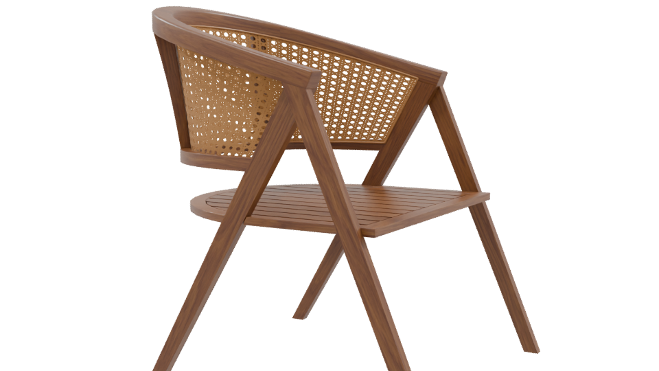 Contemporary Wooden Dining Chair 3D Model - Professional 3D Model Render 9