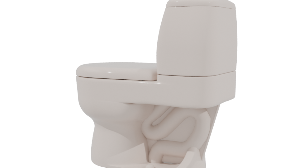 Stylish Bathroom Toilet Model 3D - Professional 3D Model Render 3