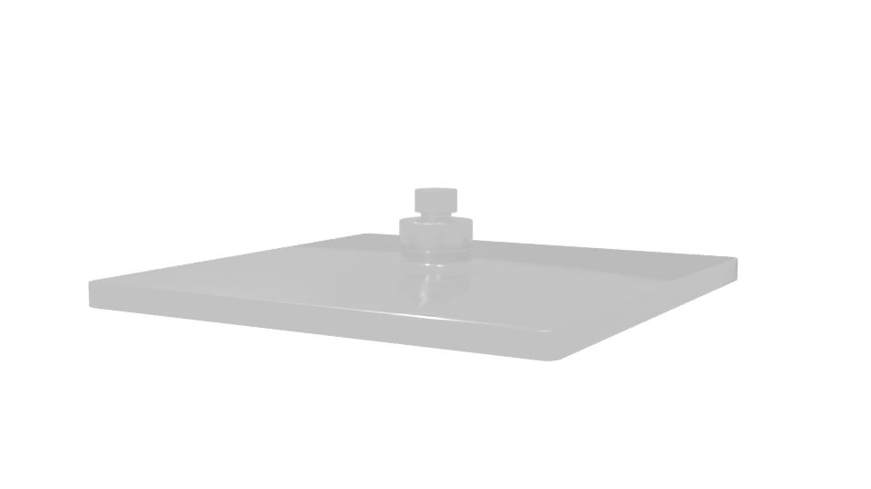 Square Shower Plate 200mm 3D - Professional 3D Model Render 6