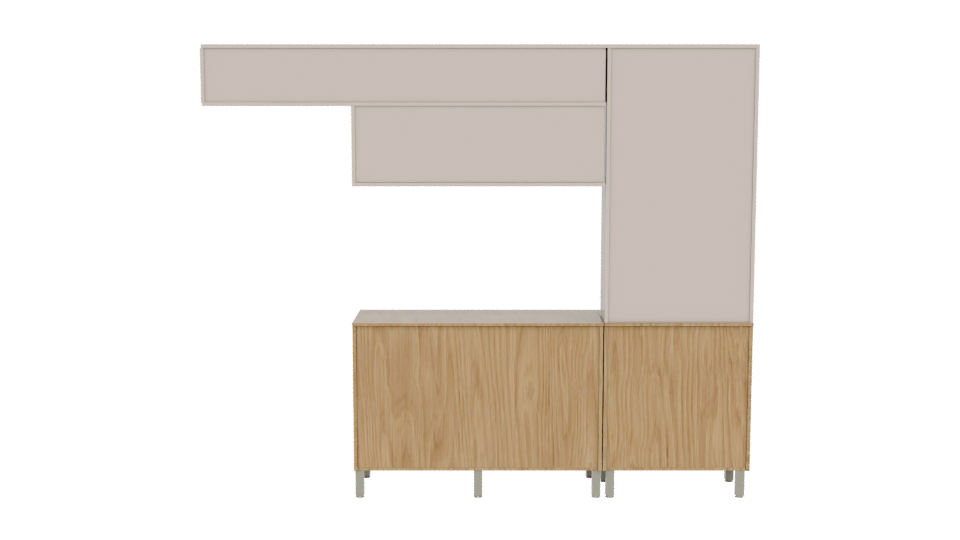 Contemporary Kitchen Cabinet Model - Professional 3D Model Render 5