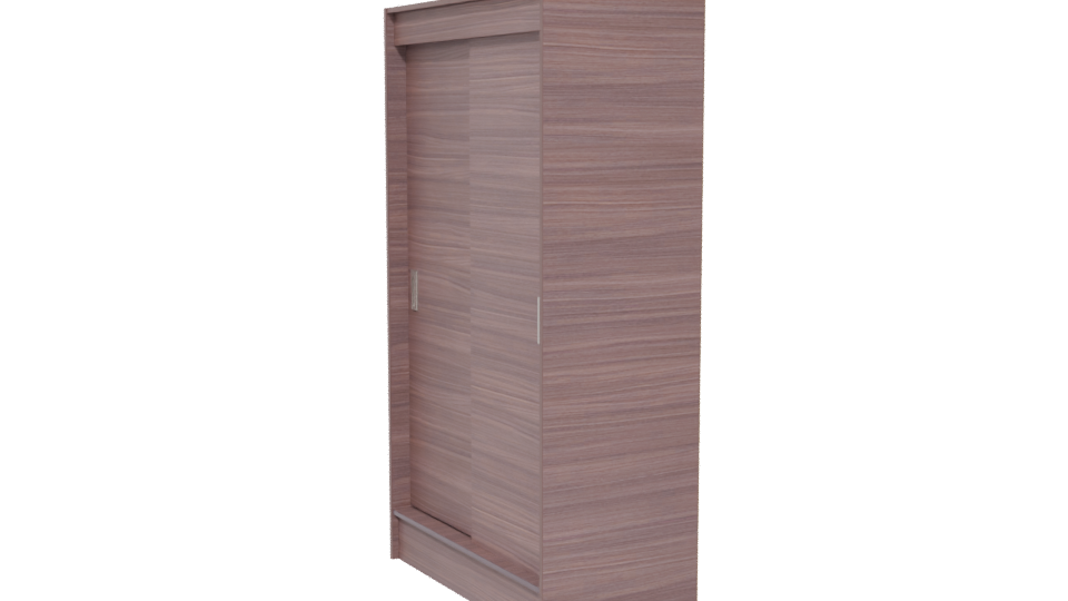 Walnut Sliding Door Closet 3D - Professional 3D Model Render 13