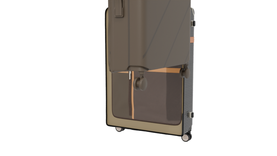 Stylish Hard Shell Luggage Model - Professional 3D Model Render 6