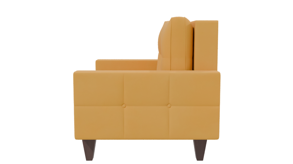Stylish Yellow Sofa 3D Model - Professional 3D Model Render 2