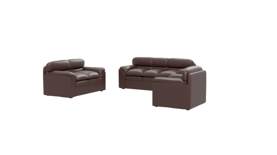 Modern Living Room Sofa Set 3D - Professional 3D Model Render 12