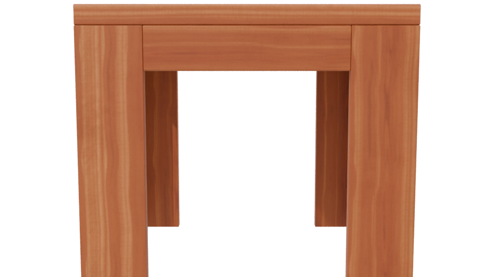 Stylish Wooden Dining Table Model - Professional 3D Model Render 2