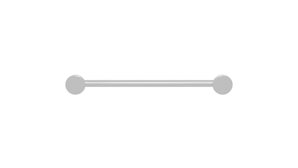 Sleek Metal Grab Bar Model - Professional 3D Model Render 5