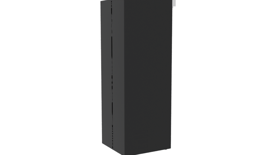 Sleek Black Refrigerator Model - Professional 3D Model Render 7