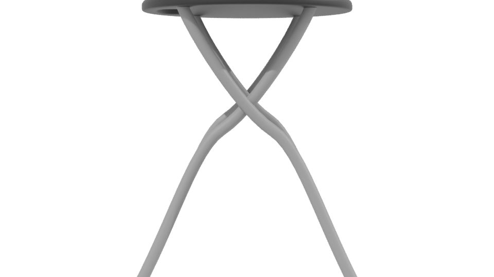 Minimalist Metal Bar Stool 3D - Professional 3D Model Render 2