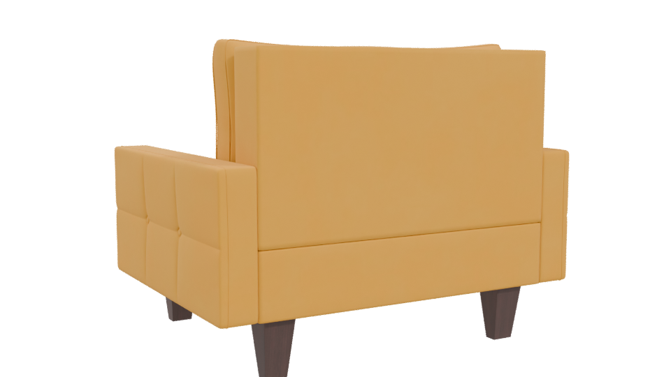 Stylish Yellow Sofa 3D Model - Professional 3D Model Render 4