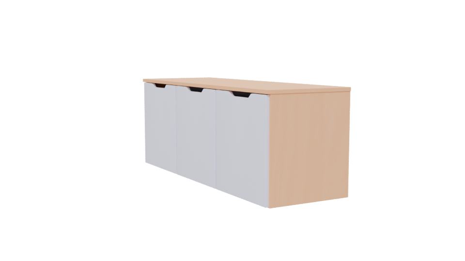 Minimalist White Storage Table 3D - Professional 3D Model Render 13